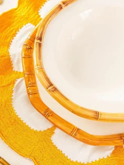 Handbemalter Suppenteller Bamboo