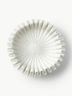 Handgefertigte Deko-Schale Santorini aus Marmor, Ø 31 cm
