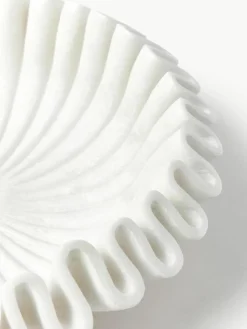 Handgefertigte Deko-Schale Santorini aus Marmor, Ø 31 cm