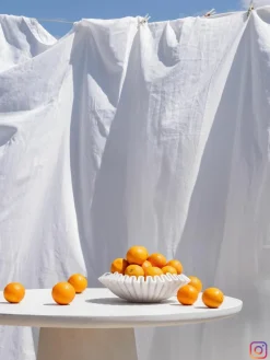 Handgefertigte Deko-Schale Santorini aus Marmor, Ø 31 cm