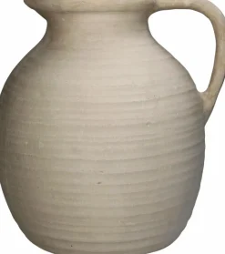 Handgefertigte Deko-Vase Raw aus Papiermaché, H 26 cm