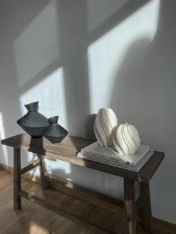 Handgefertigte Design-Kerze Florence, H 9 cm