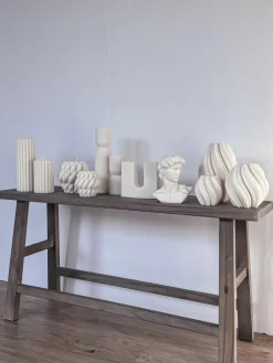 Handgefertigte Design-Kerze Florence, H 9 cm