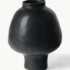 Handgefertigte Design-Vase Saki aus Steinzeug, H 32 cm