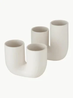 Handgefertigte Design-Vasen Filicio aus Steingut, 2er-Set