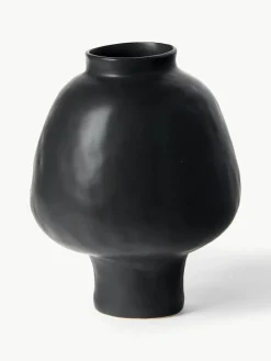 Handgefertigte Design-Vase Saki aus Steinzeug, H 32 cm
