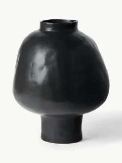 Handgefertigte Design-Vase Saki aus Steinzeug, H 40 cm