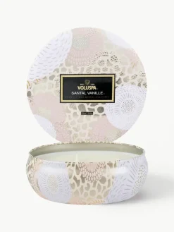 Handgefertigte Dreidocht-Duftkerze Japonica Collection (Santal, Bourbon-Vanille & Oud)