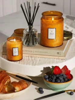 Handgefertigte Duftkerze Japonica Collection (Bernsteinharz, Sandelholz, Zeder & Vanilleorchidee)