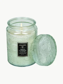 Handgefertigte Duftkerze Japonica Collection (Zypresse, Wacholderbeere, Minzblätter & Holz)