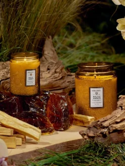 Handgefertigte Duftkerze Japonica Collection (Bernsteinharz, Sandelholz, Zeder & Vanilleorchidee)