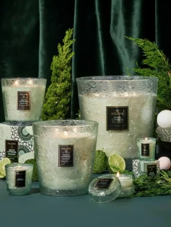 Handgefertigte Fünfdocht-Duftkerze Japonica Collection (Zypresse, Wacholderbeere, Minzblätter & Holz)