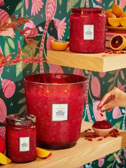 Handgefertigte Fünfdocht-Duftkerze Japonica Collection (Goji-Beere, Mango & Tarocco Orange)