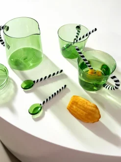 Handgefertigte Glas-Löffel Duet aus Borosilikatglas, 4 Stück