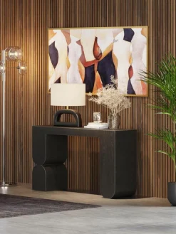 Handgefertigte Holzkonsole Curve