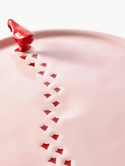 Handgefertigte Keramik-Servierplatte Walking Duck