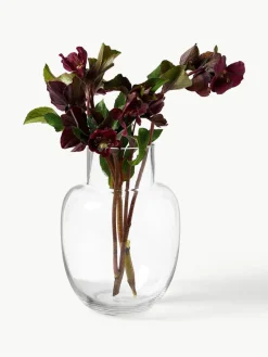 Handgefertigte Klassische Glas-Vase Lotta, H 25 cm