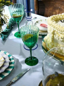 Handgefertigte Kristall-Weingläser Forest, 2 Stück