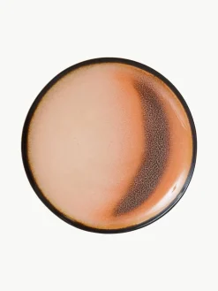 Handgefertigte Kuchenteller 70's aus Steinzeug, 2 Stück