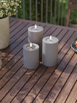 Handgefertigte LED-Kerze Real Flame, H 15 cm