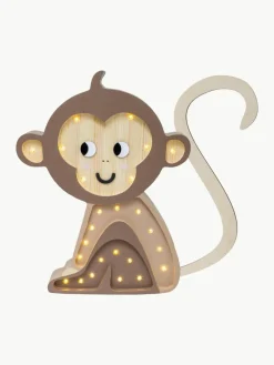 Handgefertigte LED-Kinderzimmerlampe Monkey mit Timerfunktion und Fernbedienung, dimmbar