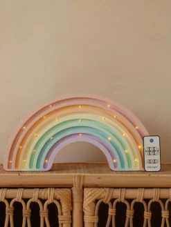 Handgefertigte LED-Kinderzimmerlampe Rainbow mit Timerfunktion und Fernbedienung, dimmbar