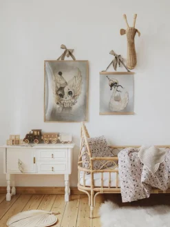 Handgefertigte LED-Kinderzimmerlampe Train mit Timerfunktion und Fernbedienung, dimmbar