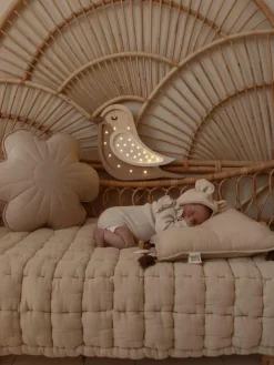 Handgefertigte LED-Kinderzimmerlampe Bird mit Timerfunktion und Fernbedienung, dimmbar