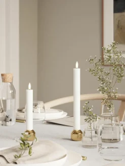 Handgefertigte LED-Stabkerzen Real Flame, H 24 cm, 2 Stück