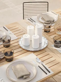 Handgefertigte Outdoor LED-Kerze Real Flame, H 10 cm