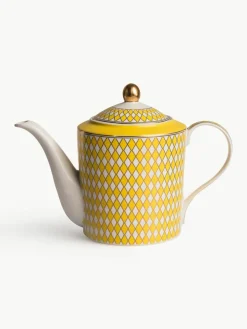 Handgefertigte Porzellan-Teekanne Chess, 1.1 L