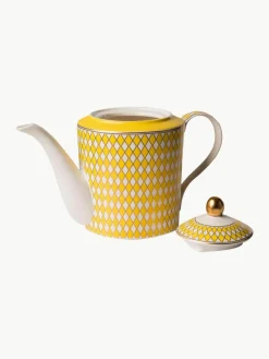 Handgefertigte Porzellan-Teekanne Chess, 1.1 L