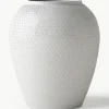 Handgefertigte Porzellan-Vase Rhombe, H 17 cm