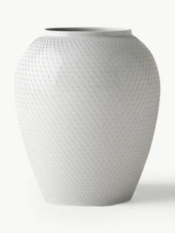 Handgefertigte Porzellan-Vase Rhombe, H 17 cm