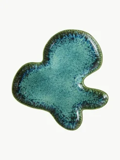 Handgefertigte Servierplatte Shell aus Steinzeug