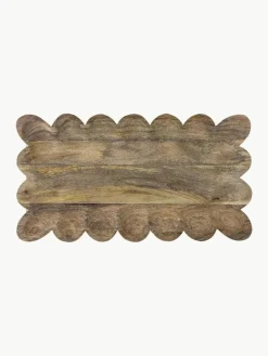 Handgefertigte Servierplatte Kallo aus Mangoholz