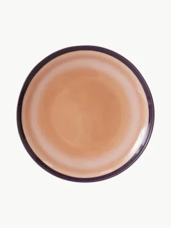 Handgefertigte Speiseteller 70's aus Steinzeug, 2 Stück