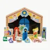 Handgefertigte Spiel-Weihnachtskrippe The Crib, 14er-Set