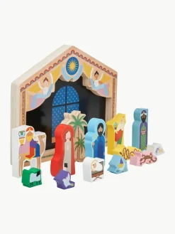 Handgefertigte Spiel-Weihnachtskrippe The Crib, 14er-Set