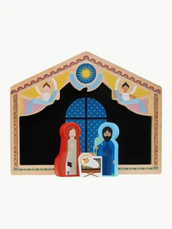 Handgefertigte Spiel-Weihnachtskrippe The Crib, 14er-Set