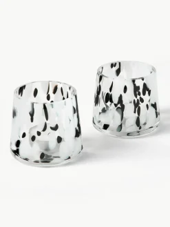 Handgefertigte Teelichthalter Sally, 2 Stück