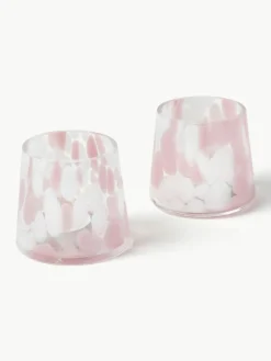 Handgefertigte Teelichthalter Sally, 2 Stück