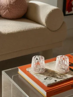 Handgefertigte Teelichthalter Sally, 2 Stück