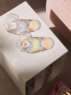 Handgefertigte Teelichthalter Rainbow, 3er-Set