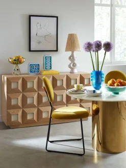 Handgefertigte Vase Mustique in Marmor-Optik, H 27 cm