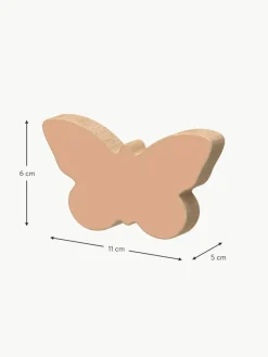 Handgefertigte Wandhaken Butterfly aus Buchenholz, 3er-Set