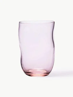 Handgefertigte Wassergläser Squeeze in organischer Form, 6 Stück