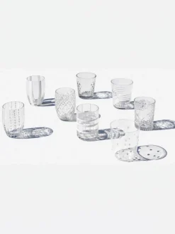 Handgefertigte Wassergläser Melting, 6er-Set