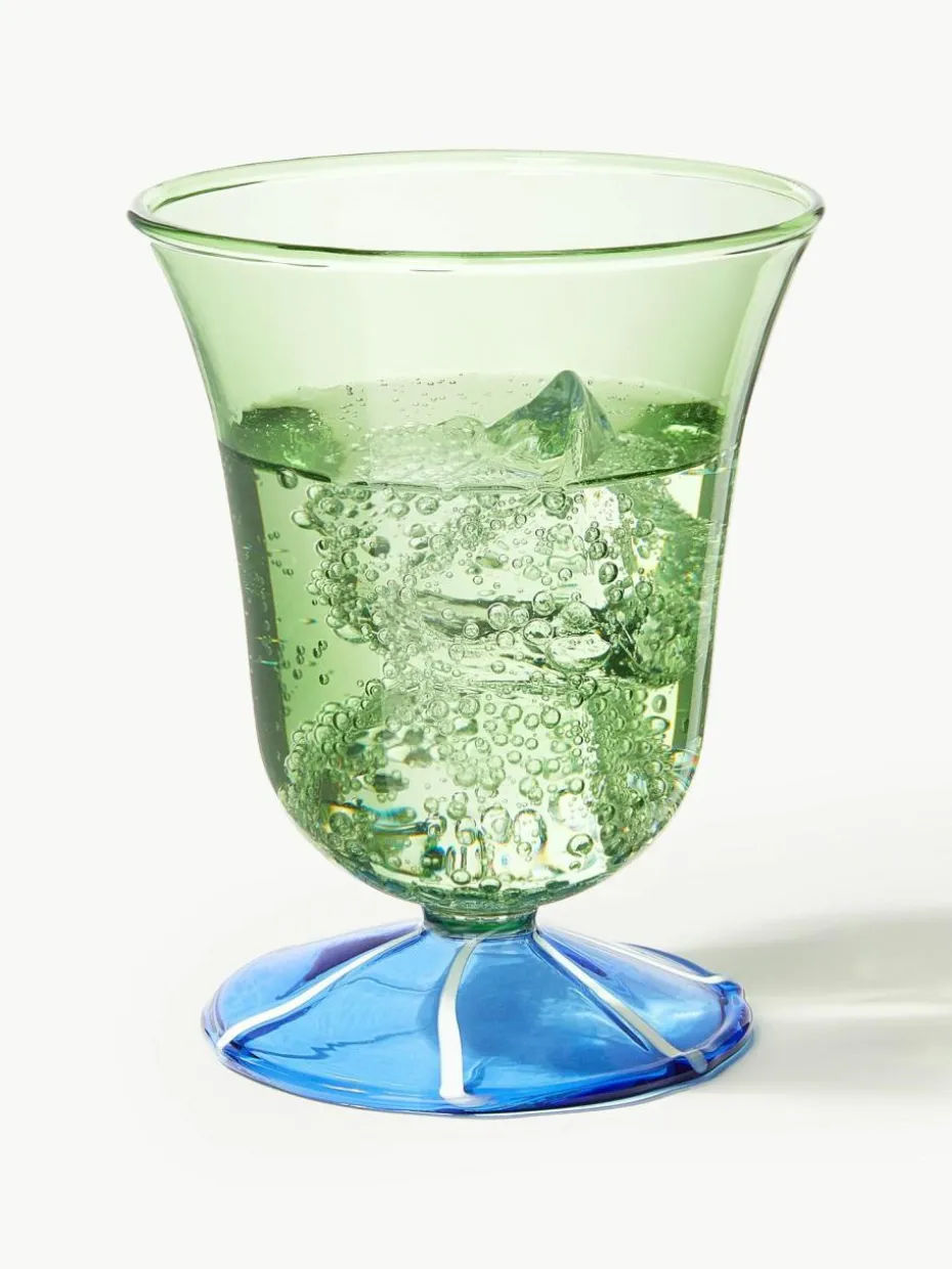 Handgefertigte Wassergläser Eve aus Borosilikatglas, 2 Stück