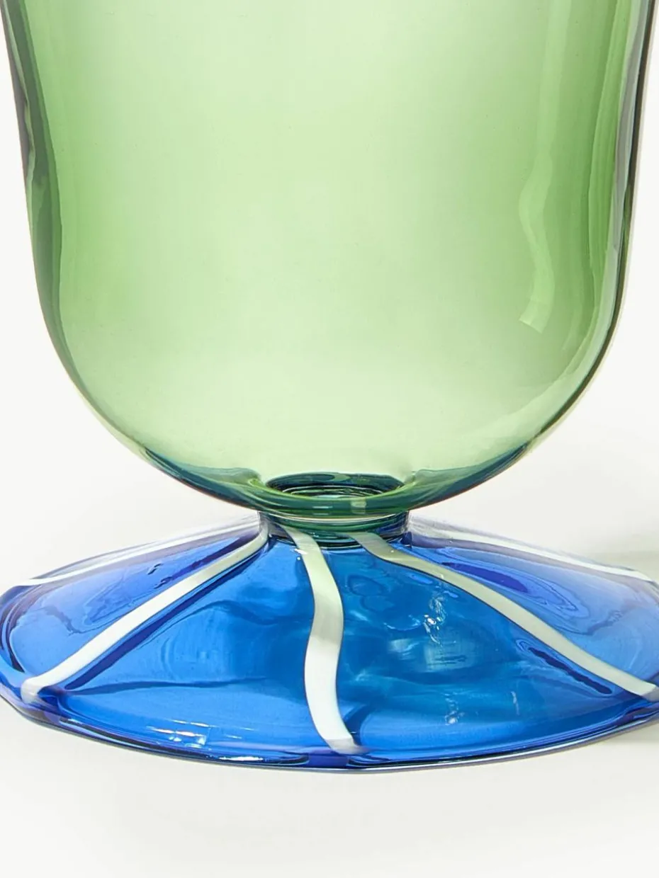 Handgefertigte Wassergläser Eve aus Borosilikatglas, 2 Stück